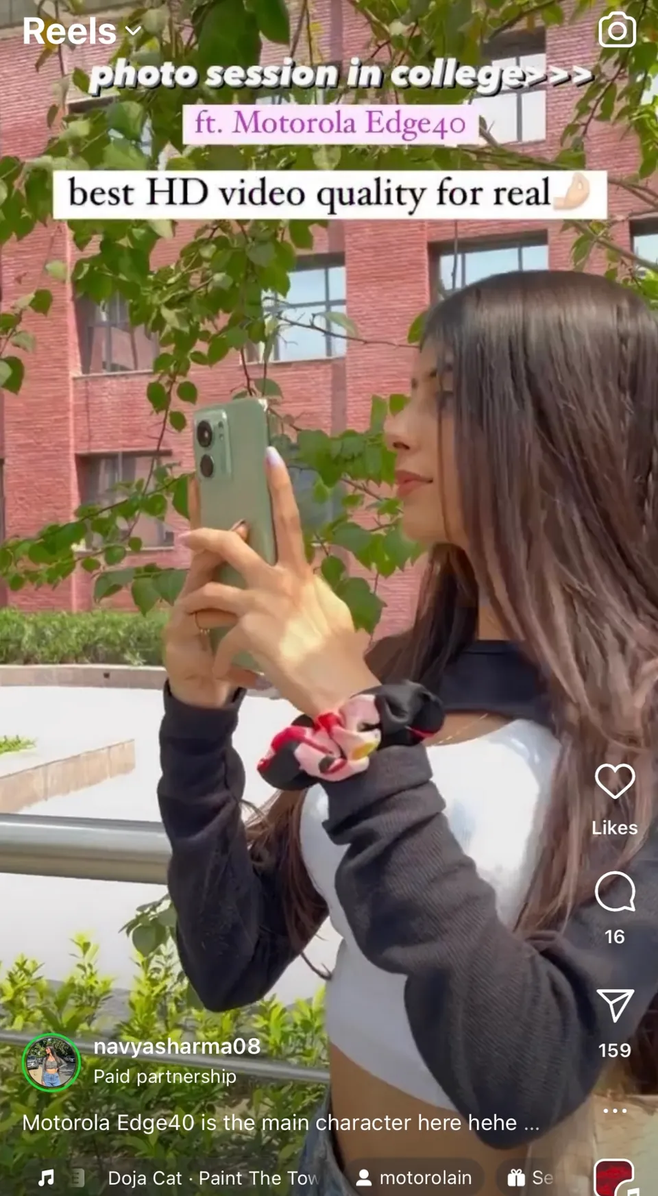 Student creator reel for Motorola