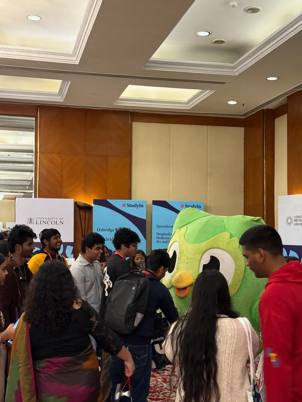 Students at the StudyIn education fair